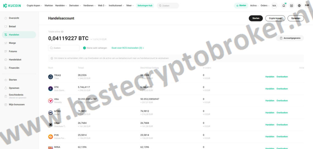 Op deze foto zie je Kucoin in vergelijking met ByBit vs Kucoin