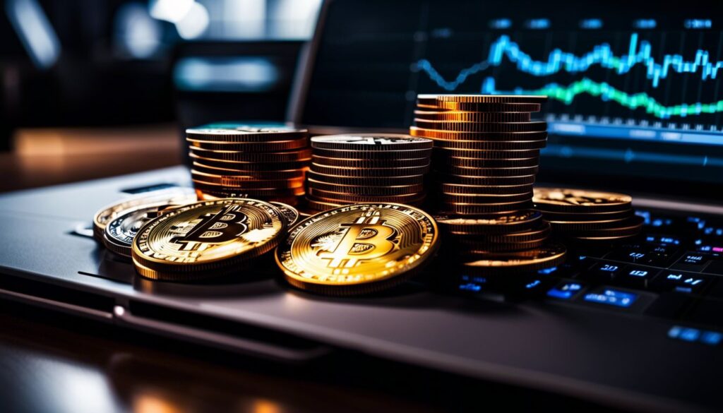 Op deze foto zie je cryptomunten