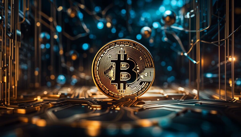 Op deze foto zie je een bitcoin