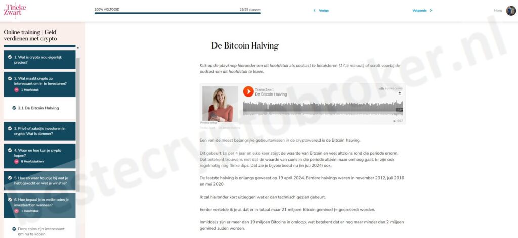 Op deze foto zie je Module 2: Wat maakt crypto zo interessant om in te investeren? van de Tineke Zwart crypto cursus
