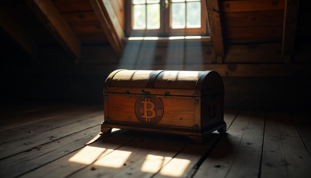 Op deze foto zie je Bitcoin