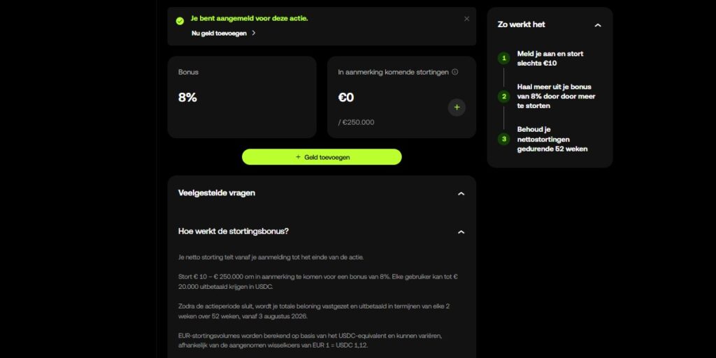 Op deze foto zie je de OKX welkomstbonus